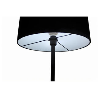 MILA Floor Lamp – black fabric drum shade close-up