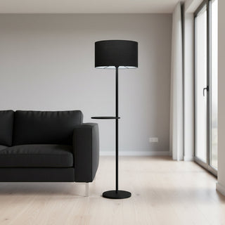 MILA Floor Lamp with Side Table in the living room setting