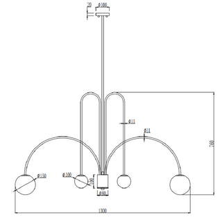 Cosmo 6 Light Pendant
