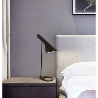 Marco Table Lamp – bedside lifestyle scene on timber nightstand