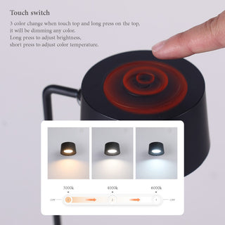 Lighting control device with touch interface and color temperature display