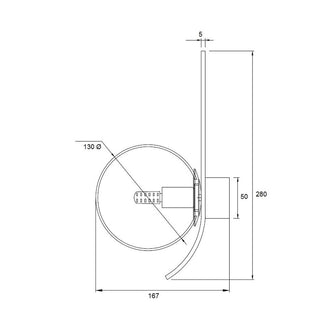Oris 1 Light Wall Light