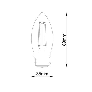 4W Clear Candle LED Globe – Dimmable (E14 / E27 / B15 / B22)