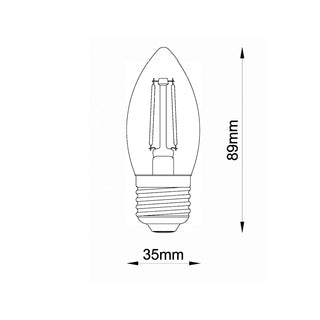 4W Clear Candle LED Globe – Dimmable (E14 / E27 / B15 / B22)
