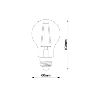8W Clear A60 LED Globe – Dimmable (E27 / B22)