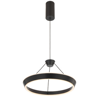 Telbix VANTEL circular LED pendant illuminated ring detail