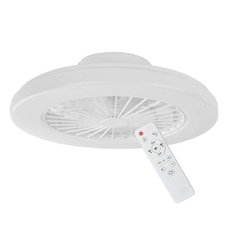 CLA VIFTU Low Profile Ceiling Fan with LED Light – White | Davoluce Lighting