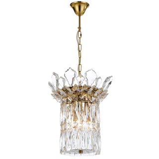 Telbix Virell 3 Light crystal pendant in gold finish luxury hanging light