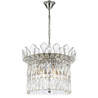 Telbix Virell 6 Light crystal pendant in chrome finish with luxury crystal detailing