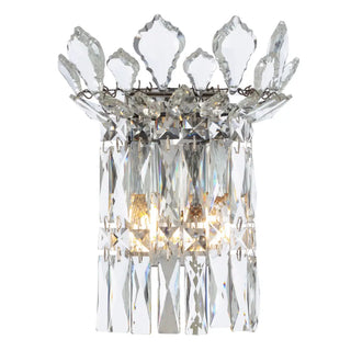 Telbix Virell crystal wall light in chrome finish with decorative crystal accents