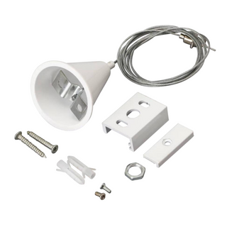 Track suspension kit with stainless steel cable and complete mounting hardware.