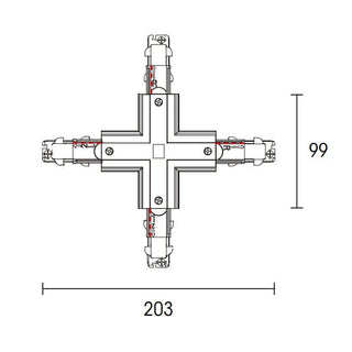 DALI Track 4 Way Joiner