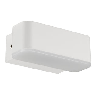 White rectangular wall light fixture on a white background