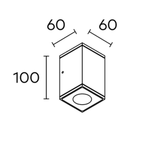 Unios Zeron Mini Fixed One Wall Light measurements