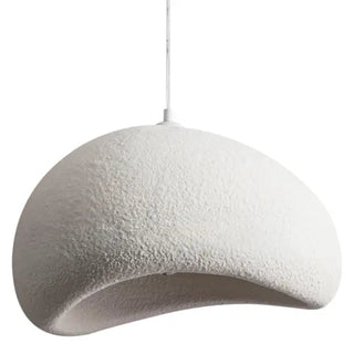 Calibo Cardinal Wabi Sabi Pendant Light 400mm Textured White Polyresin – Davoluce Lighting Melbourne