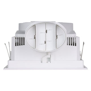 Eglo Domingo bathroom heater side profile showing duct connection