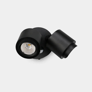 Felix double LED flood light with motion sensor in black finish, IP65 outdoor wall light by Amphis
