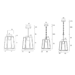 CANTENA 15CM PENDANT LIGHT measurements