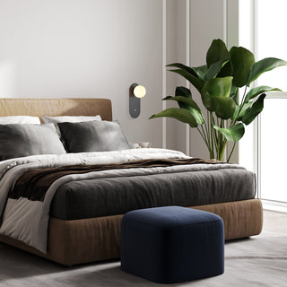 CLA Ovalis Wall Light in gold with opal diffuser and built-in switch