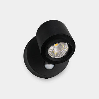 Felix single LED flood light with motion sensor in black finish, IP65 adjustable outdoor wall light by Amphis