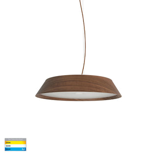 Havit Noyer walnut timber LED pendant light 330mm with adjustable suspension