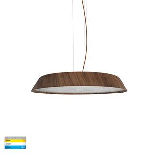 Havit Noyer walnut timber LED pendant light 610mm with adjustable suspension