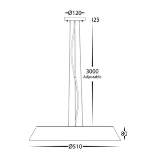 Havit Noyer walnut timber LED pendant light dimensions with adjustable 3000mm suspension