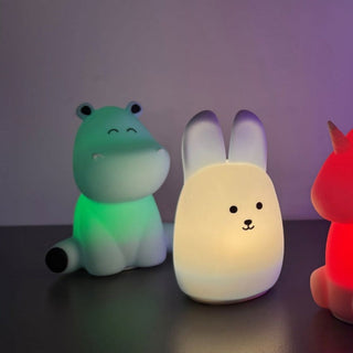 CASTELLINO Hippo Kids Table Lamp – Rechargeable LED Night Light