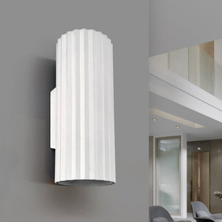 Tuba Ribbed 2Lt Wall Lights