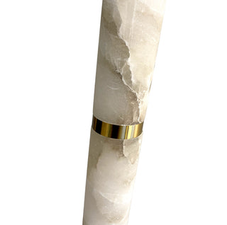 Rome 50cm White Marble Pendant Light – Satin Brass or Black Canopy