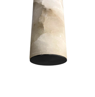 Rome 50cm White Marble Pendant Light – Satin Brass or Black Canopy