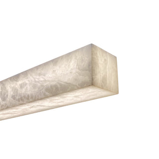 Panish 150cm Square Alabaster Marble Linear LED Pendant – Satin Brass or Black