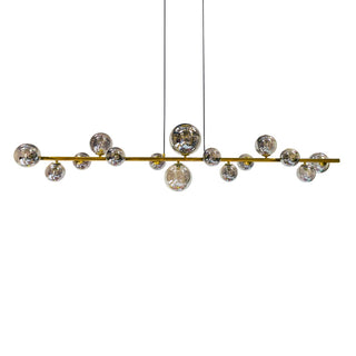 Jupiter 15Lt Pendant - Satin Gold With Smoke Glasses. Ideal pendant lights for above long tables or kitchen benches. Pendant lights Sydney. Kitchen island bench pendants Brisbane