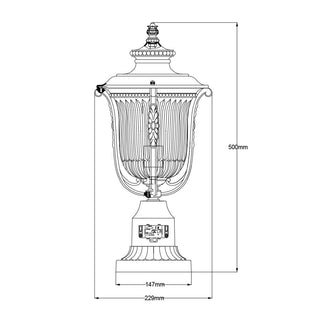 Luverne Outdoor Pedestal Light by Elstead