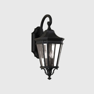 Cotswold Lane 2 Lights Medium Wall Lantern - Black 