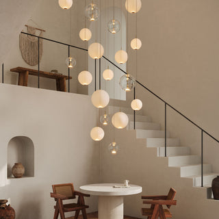 Lightco LR.i02.56.280.CL.OB Orb Air Pendant Light. Orb Air Pendant Light by Lighting Republic. Bedside pendant lights. Bespoke lighting for staircases, cluster of 3 pendant lights Australia