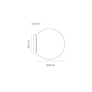 Technical drawing of a circular object with dimensions labeled