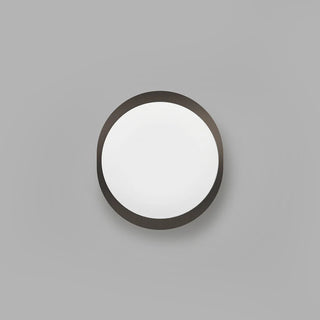 Bode Round Wall/Ceiling Light by Lighting Republic in Iron finish with round opal glass diffuser