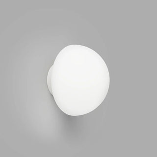 Dome Deco Wall Light in White finish front view with opal glass dome diffuser