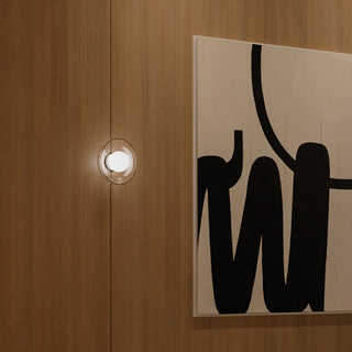 Lighting Republic Orb Artisan Wall Light feature installation on timber wall