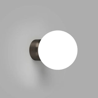 Orb Deco Wall Light Iron finish with medium 120mm opal glass diffuser