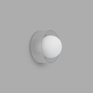 Lighting Republic Orb Sur Ribbed Wall Light close-up showing ribbed glass detailing