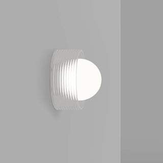 ighting Republic Orb Sur Ribbed Wall Light close-up showing ribbed glass detailing