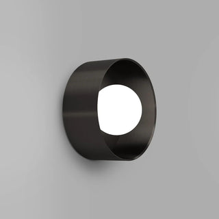 Orb Sur Large Wall Light in Iron finish with 80mm opal glass diffuser