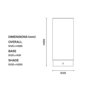 Mayfield Loom Rechargeable Linen Table Lamp measurements