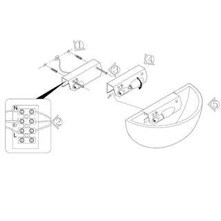 Half Dome Plaster Wall Uplighter