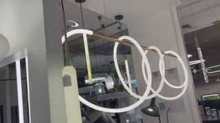 Designer LED Pendant Light with brass rod – Davoluce Showroom