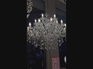 Zurich 18 light crystal chandelier in chrome – showroom video