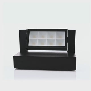 Locu Adjustable LED Floodlight with reflector grid – black finish