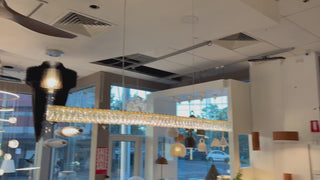AGIOS 150cm linear crystal pendant video from Davoluce showroom